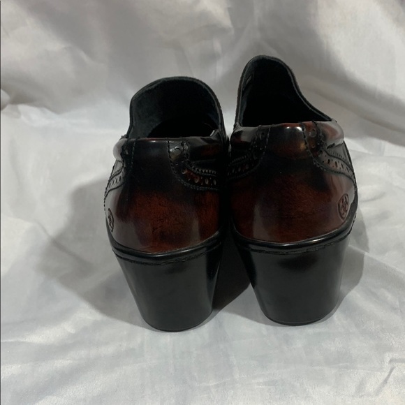 Ariat Womens 8.5 Clogs Wingtip Western Two Tone Brown Leather Bradford - Picture 9 of 14